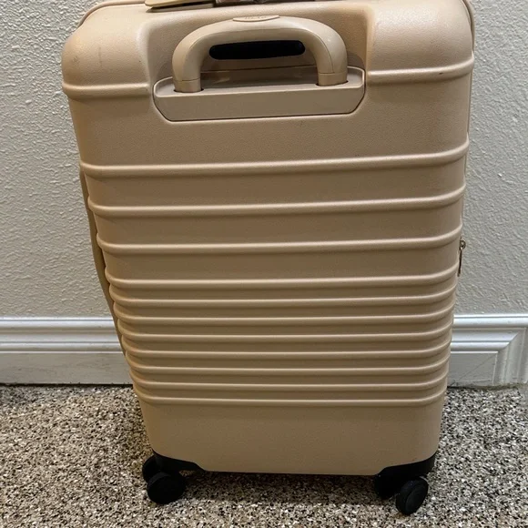 BEIS Hard Shell Suitcase carry on roller in beige/black $268+tax = $290 - Picture 14 of 17